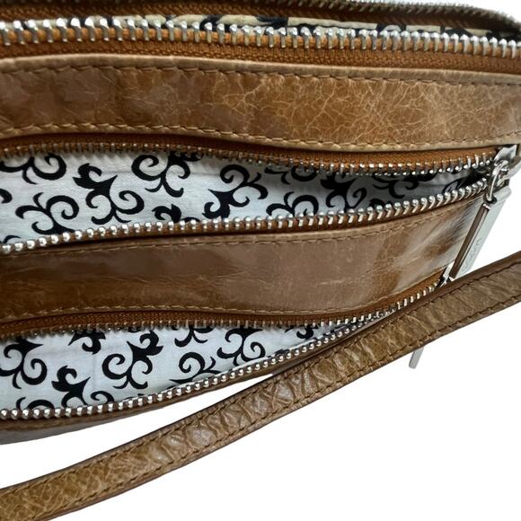 Hobo Purse Crossbody 'CRISTEL' Organizer Convertible Clutch Bag Cognac Brown - Picture 3 of 13